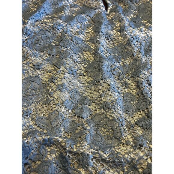 Victoria's Secret Blue Lace Off the Shoulder Short Sleeve Bodysuit XL club sexy - Picture 5 of 5